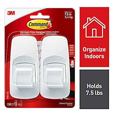 Jumbo Utility Hooks - 2 Pk
