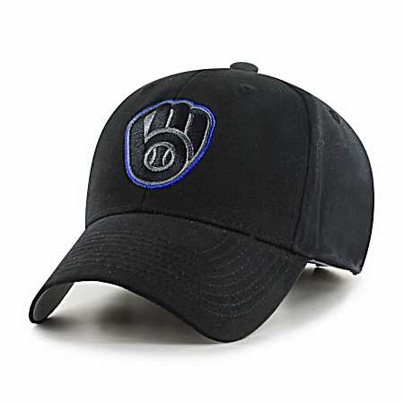 Adult Milwaukee Brewers Black Mass Basic Cap