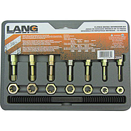 15 Pc. Metric Rethreader Kit