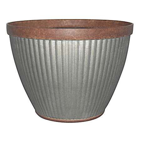 Westlake Round Galvanized Resin Planter