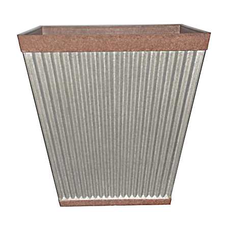 Westlake Square Galvanized Resin Planter