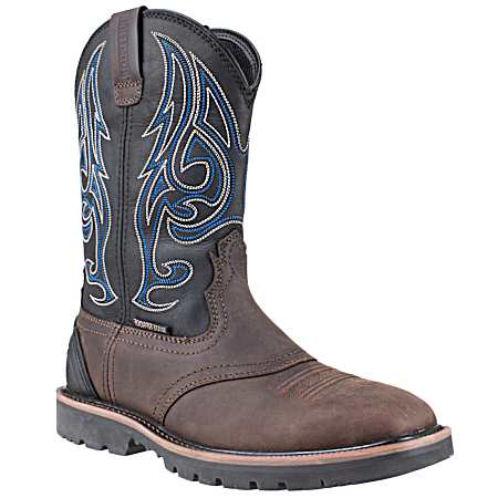 Men's Dark Brown Westsider Pull-On Safety Toe Boots