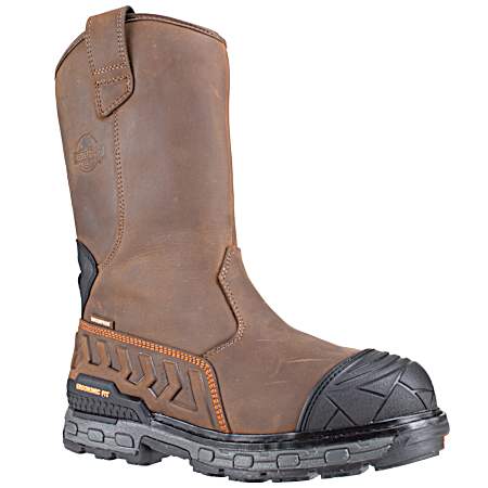 Men's Brown Talos Pull-On Safety Toe Boots