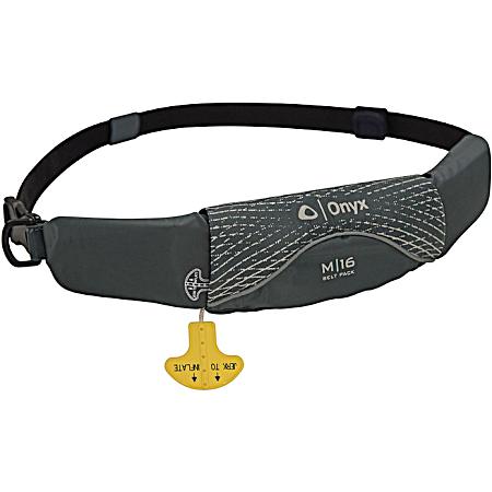 M-16 Grey Manual Inflatable Belt Pack Life Jacket