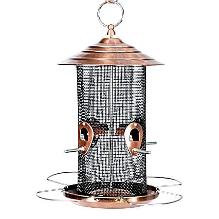 Brushed Copper Nyjer Thistle Bird Feeder