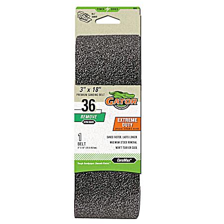 3 in. x 18 in. CeraMax Premium Sanding Belt 36 Grit - 1 Pk.