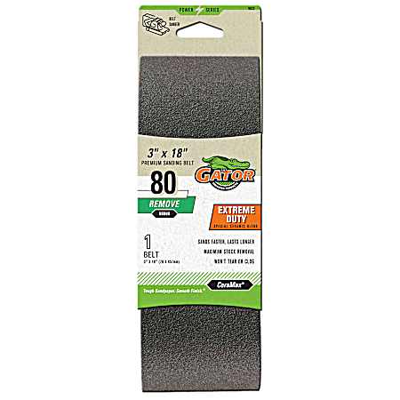 3 in. x 18 in. CeraMax Premium Sanding Belt 80 Grit - 1 Pk.