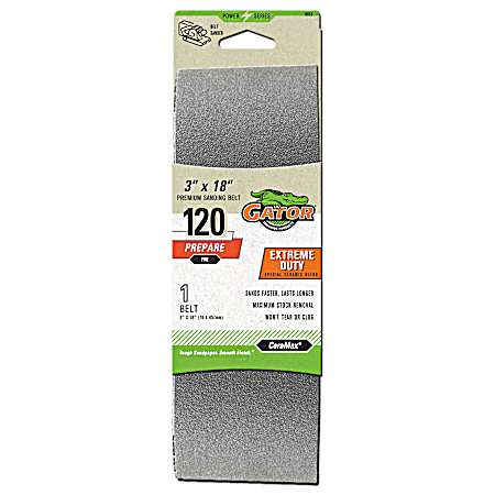 3 in. x 18 in. CeraMax Premium Sanding Belt 120 Grit - 1 Pk.