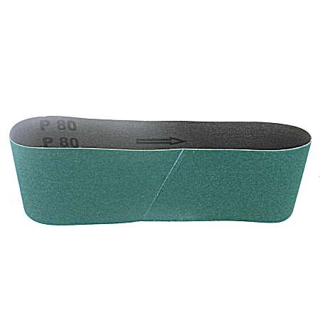 3 in. X 21 in. Green Premium Sanding Belt 80 Grit - 1 Pk.