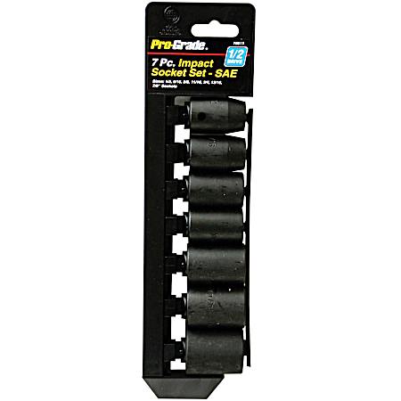 7 Pc. 1/2 In. Drive SAE Impact Socket Set