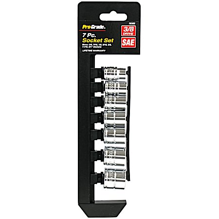 7 Pc. 3/8 In. Drive SAE Socket Set