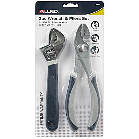 2 Pc. Pliers & Wrench Set