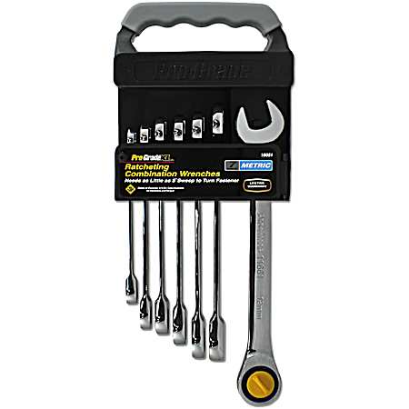 7 Pc. Metric Ratcheting Combo Wrench Set
