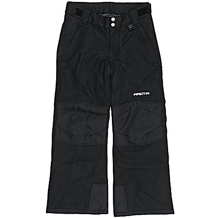 Kids' Black Insulated Snow Pants