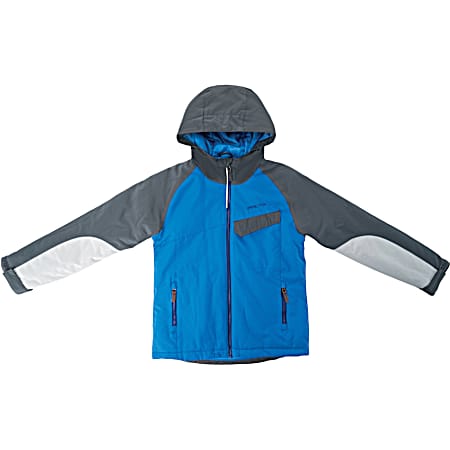 Kids' Fast Lane Nautical Blue/Grey Hooded Jacket