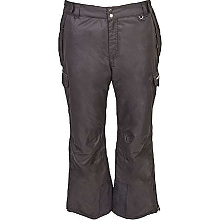 Men's Black ThermaTech Insulated Cargo Snow Pants