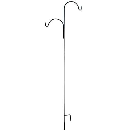 90 in Black Classic Tall Offset Shepherd Hook