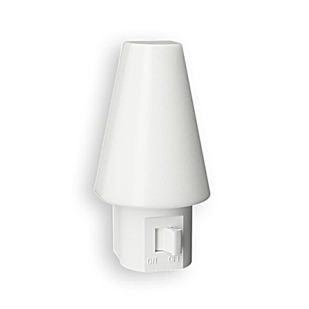 White Tipi LED Manual Frosted Lens Night Light