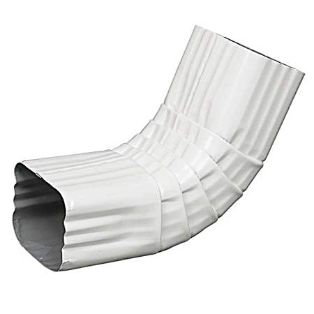 2 in. x 3 in. Front Downspout A Elbow - White