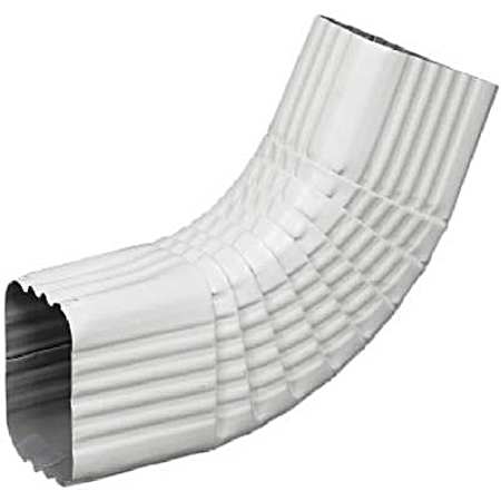 2 in. x 3 in. Side Downspout B Elbow - White