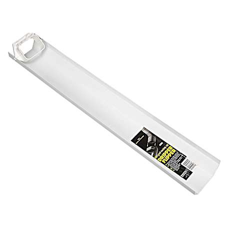 White Dripper Flipper Vinyl Hinged Downspout Extension