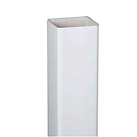 10 ft White Vinyl Square Contemporary Downspout
