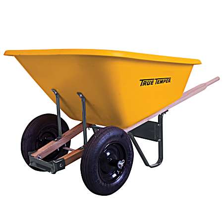 8 cu ft Poly Wheelbarrow w/ Dual Wheels