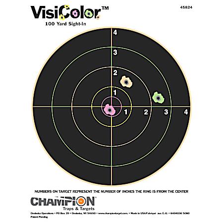 VisiColor 8.5 in x 11 in High-Visibility Paper Targets - 10 Pk