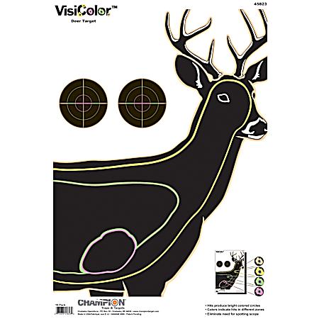 VisiColor 13 in x 18 in High-Visibility Deer Targets - 10 Pk