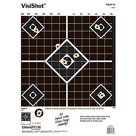VisiShot Sight-In Targets - 10 Pk