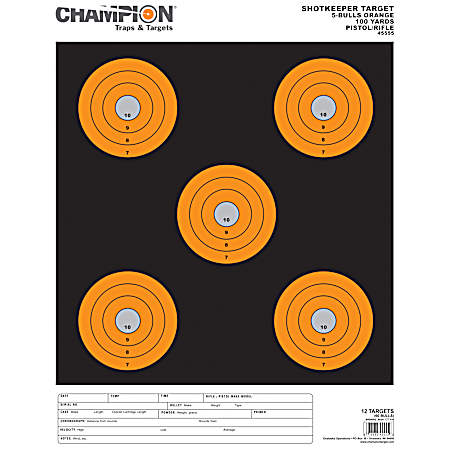 Shotkeeper 11 in x 16 in Bull's Eye Targets - 12 Pk