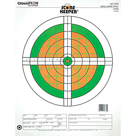 Scorekeeper 14 in x 18 in Small Bore Rifle Targets - 12 Pk