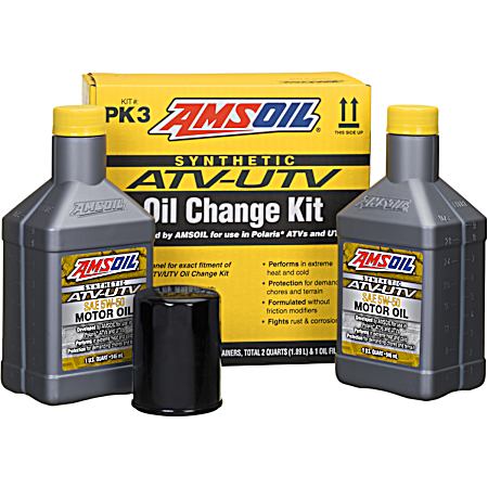 Synthetic ATV-UTV SAE 5W-50 PK3 Motor Oil Change Kit