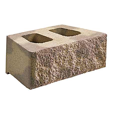 Diamond 10D Retaining Wall Block - Brown/Buff