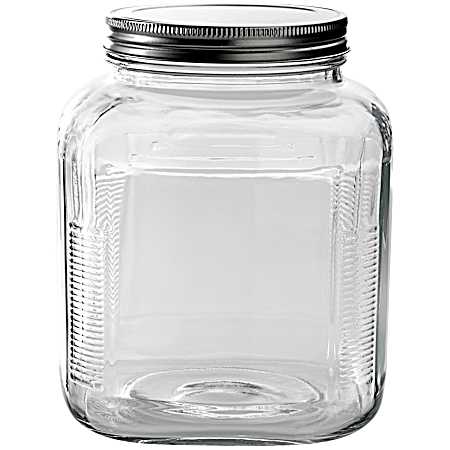 Cracker Jar w/ Brushed Aluminum Lid
