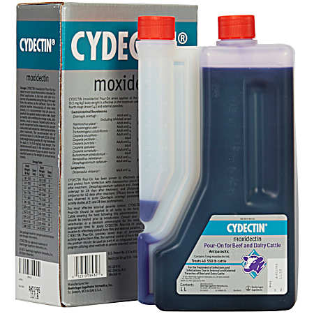 1 L Cydectin Pour-On Antiparasitic for Beef & Dairy Cattle