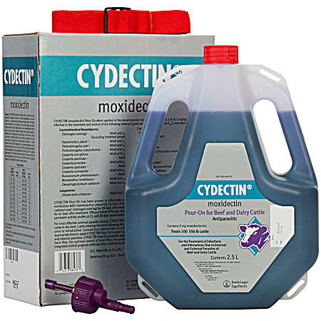 2.5 L Cydectin Pour-On Antiparasitic for Beef & Dairy Cattle
