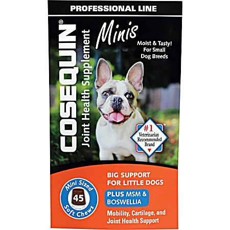 COSEQUIN Plus MSM & Boswellia Minis Joint Health Supplement for Small Dogs