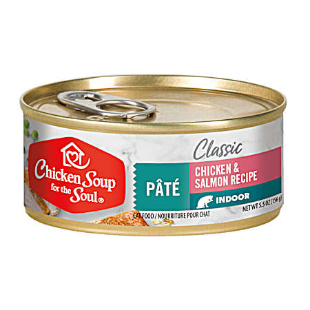 Classic Indoor Chicken & Salmon Pate Wet Cat Food