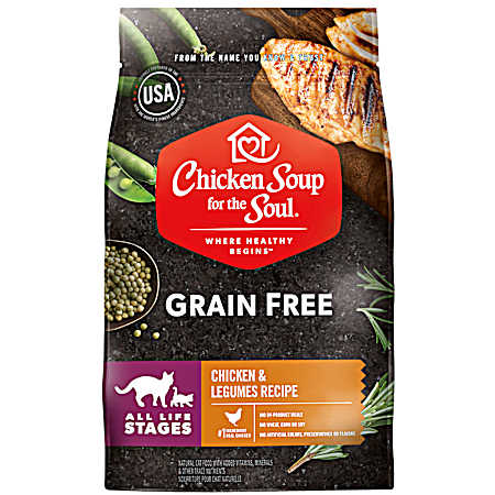 All Lifestages Grain-Free Chicken & Legumes Recipe Dry Cat Food, 4 lbs