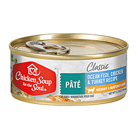 Classic Weight & Mature Care Ocean Fish/Chicken & Turkey Pate Wet Cat Food