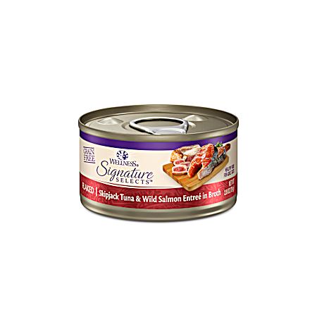 CORE Signature Selects Flaked Skipjack Tuna & Wild Salmon Entree in Broth Adult Wet Cat Food