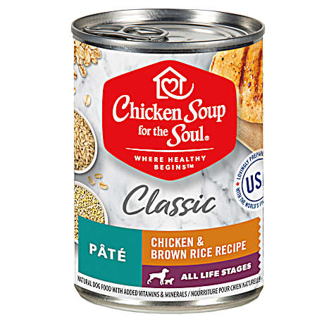 Classic Chicken & Brown Rice Recipe Paté Wet Dog Food