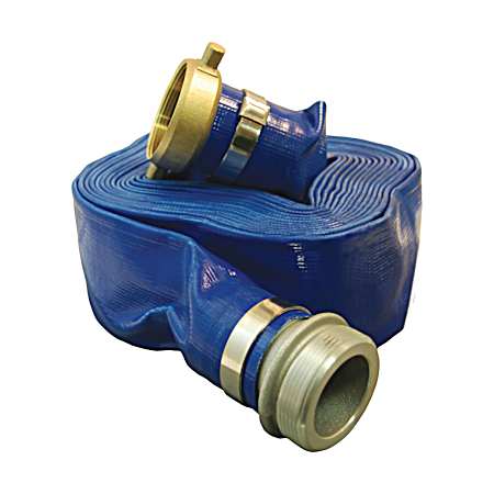 25 ft Blue Lay-Flat PVC Discharge Hose