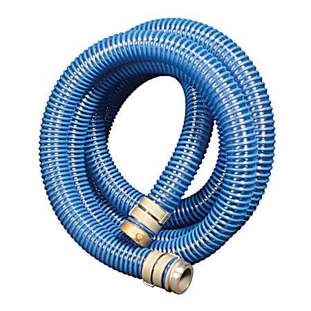 XtremeFlex 20 ft Blue PVC Suction Hose Assembly w/ Pin Lug