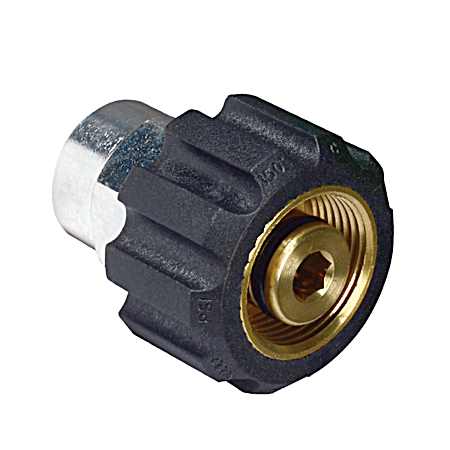 1/4 in Female Pipe Thread x Female Metric Pressure Washer Adapter