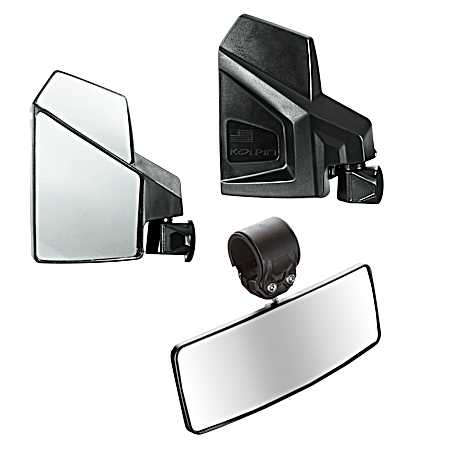 Universal UTV Side & Rearview Mirror Combo Kit