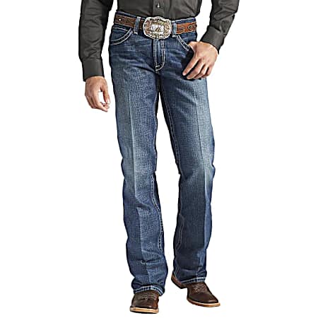 Men's M4 Gulch Medium Wash Low Rise Relaxed Fit Boot Cut Denim Jeans
