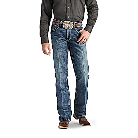 Men's M4 Gulch Medium Wash Low Rise Relaxed Fit Boot Cut Denim Jeans