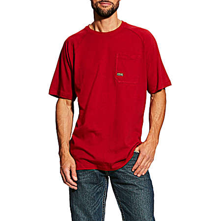 Men's Rio Red Cotton Strong Short Sleeve Shirt